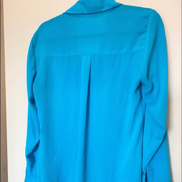 Express Portofino Turquoise Blue Blouse- M - Picture 2 of 6